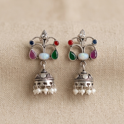 Multicolor Jhumka Drop Earrings