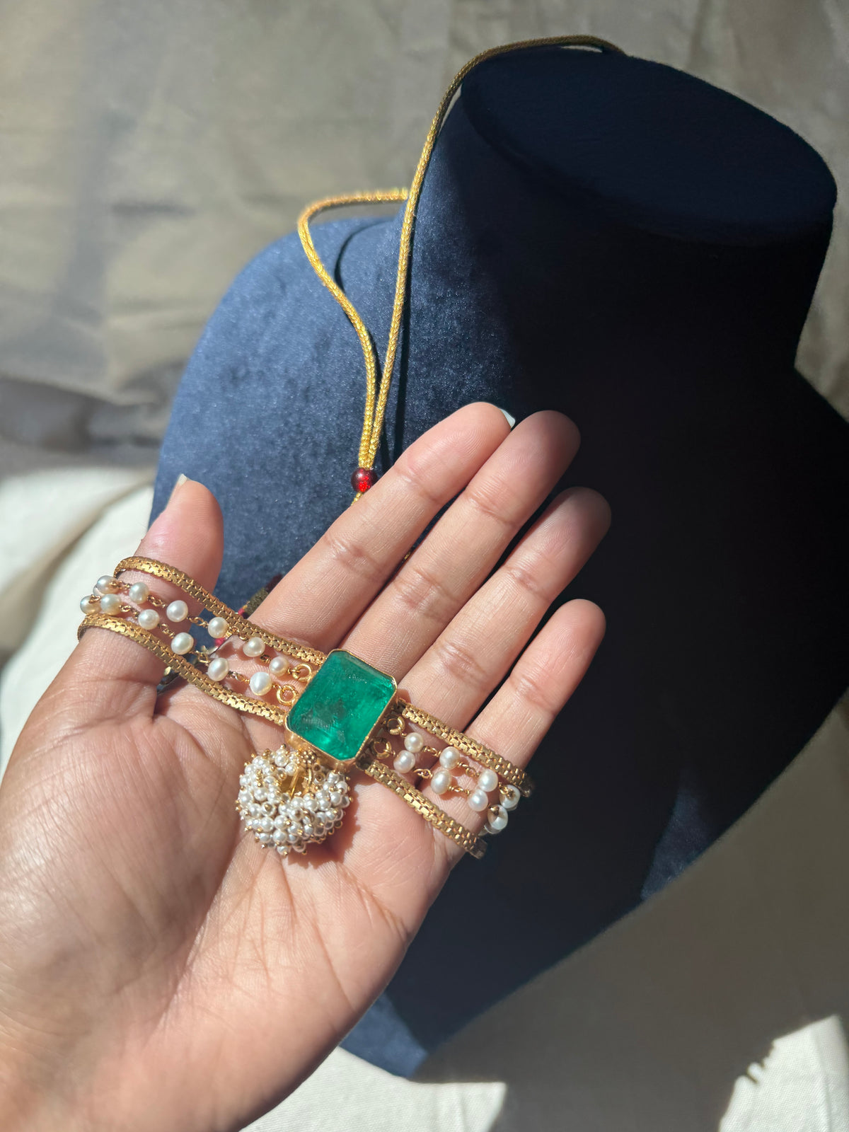 Emerald Pearl Choker