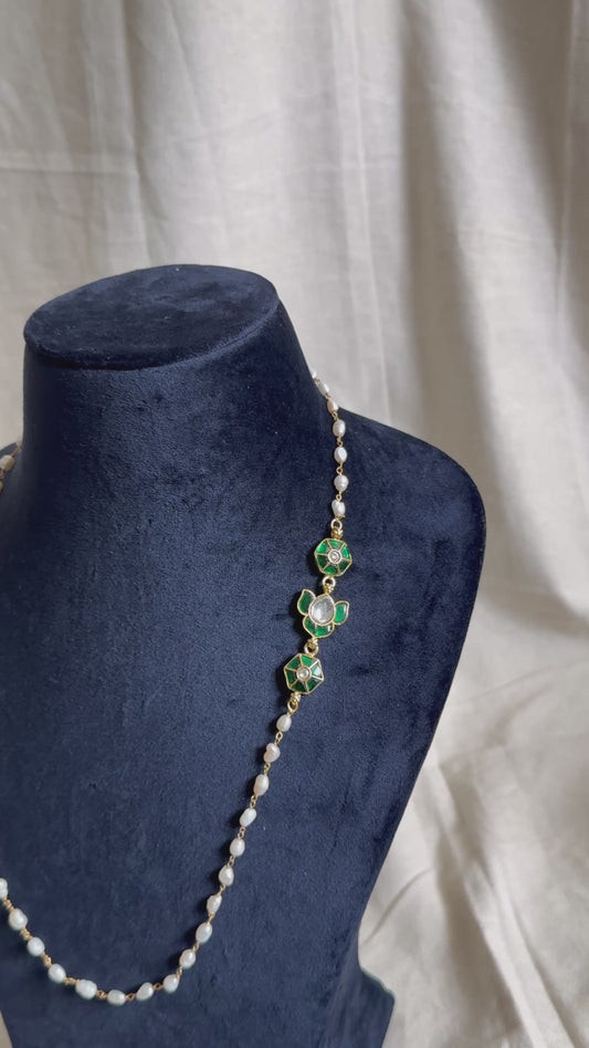 Ivory Kundan Pearl Necklace