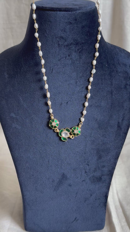 Ivory Kundan Pearl Necklace