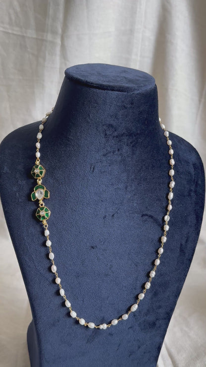 Ivory Kundan Pearl Necklace